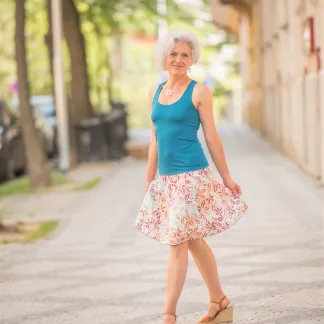 Tílko Lea s všitou braletkou, barva COSMO | PachaMama.cz