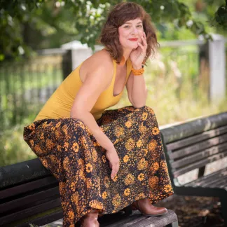 Tílko Lea s všitou braletkou, barva CHINESE YELLOW | PachaMama.cz