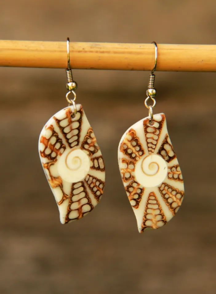 Náušnice z mušloviny | PachaMama.cz