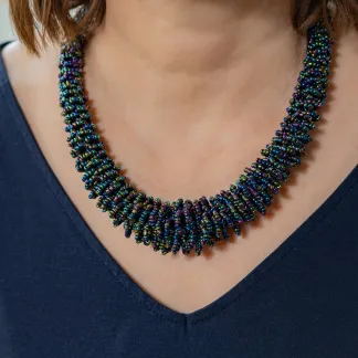 Náhrdelník Diana, korálkový, luxusní, paua | PachaMama.cz