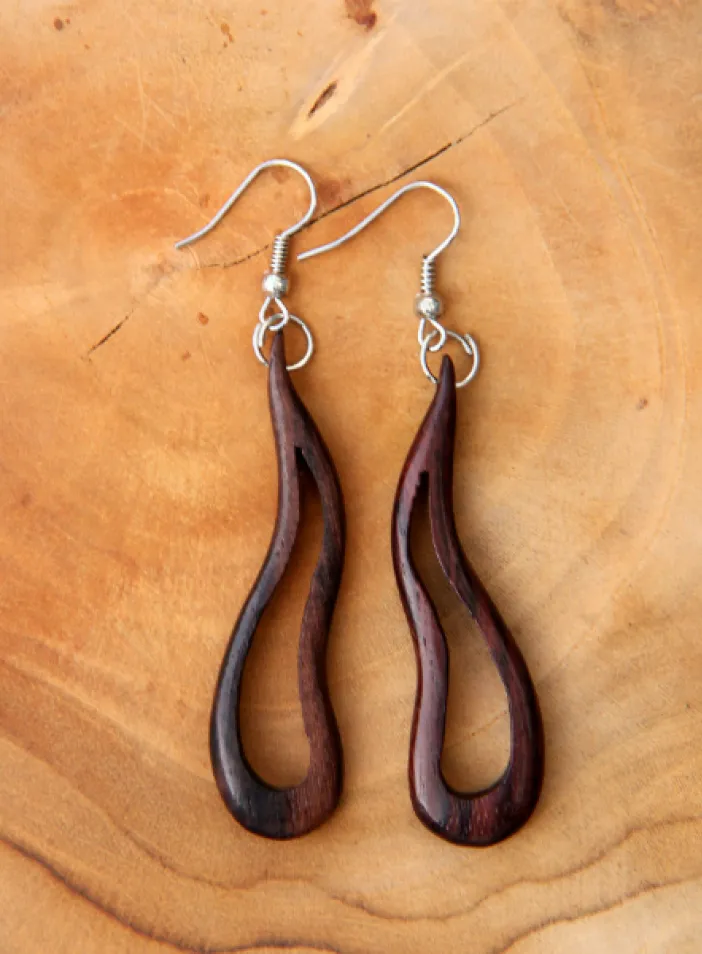 Dřevěné náušnice "Nira"  | PachaMama.cz