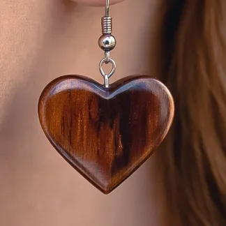 Dřevěné náušnice 