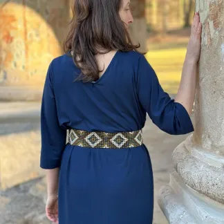 Korálkový opasek s dřevěnou přezkou | PachaMama.cz