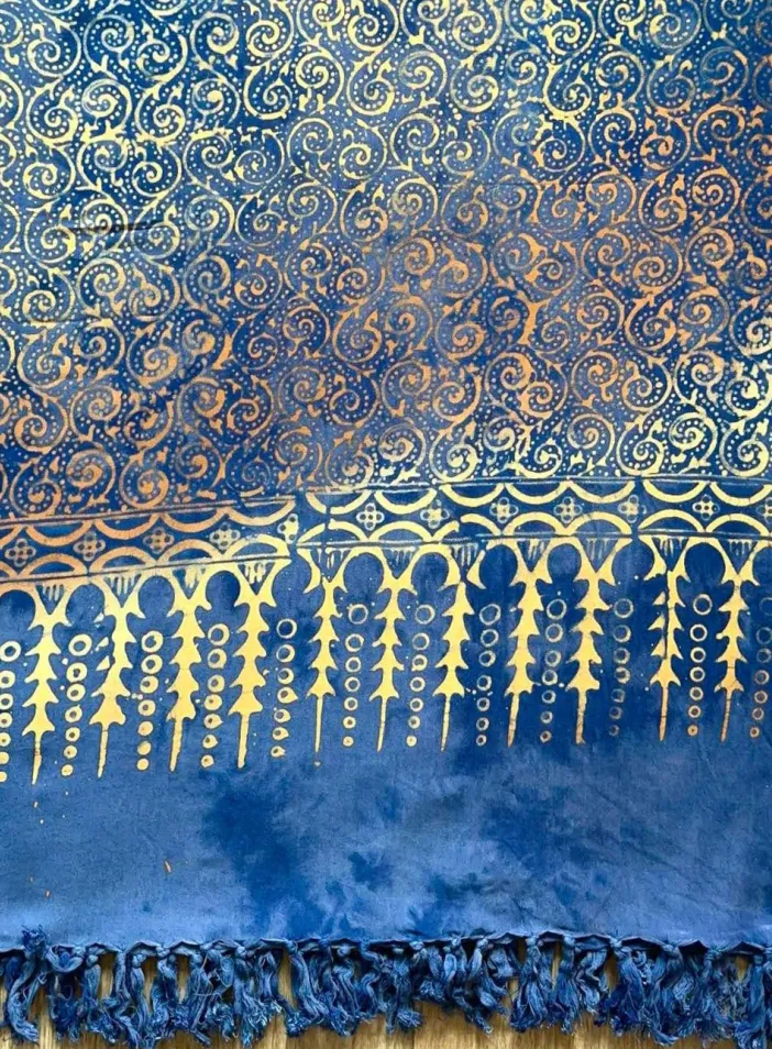 Sarong modrý se spirálkami | PachaMama.cz