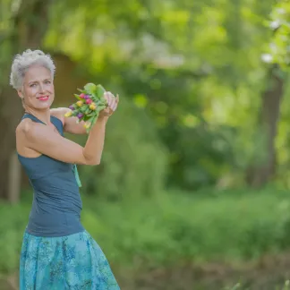 Tílko Lea s všitou braletkou, barva DK TEAL | PachaMama.cz