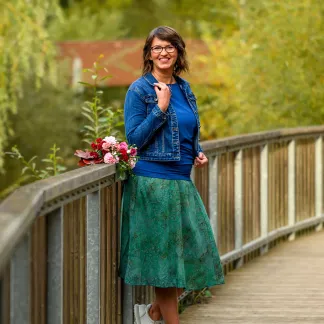 Sukně midi Green Tea | PachaMama.cz