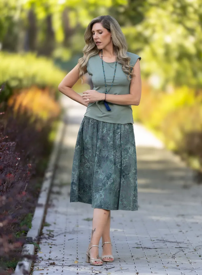 Sukně midi Satin Mist | PachaMama.cz