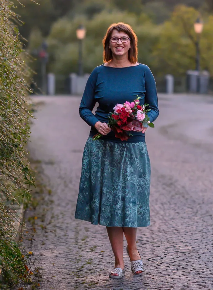 Sukně midi Satin Mist | PachaMama.cz