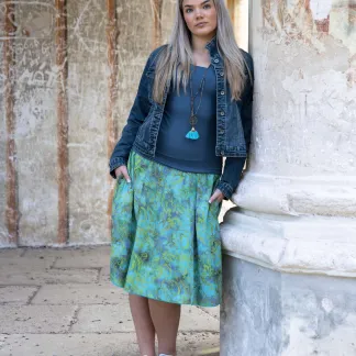 Sukně midi Green Sea | PachaMama.cz