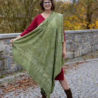 Sarong zelený se spirálami | PachaMama.cz