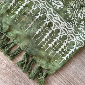 Sarong zelený s květy | PachaMama.cz