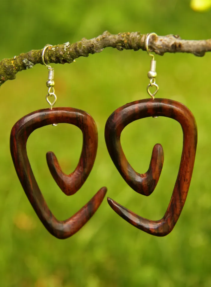 Dřevěné náušnice "Juan" | PachaMama.cz