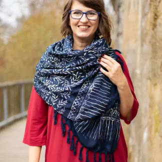 Sarong tmavěmodrý | PachaMama.cz