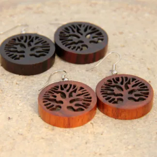 Dřevěné náušnice 