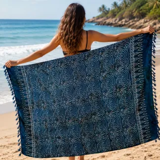 Sarong tmavě modrý | PachaMama.cz