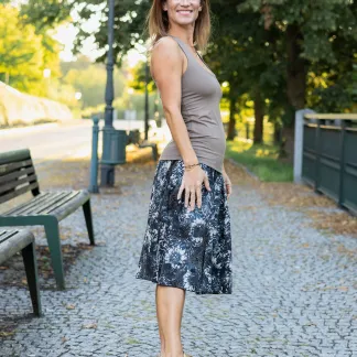 Sukně midi Noir Sun Queen | PachaMama.cz