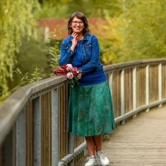 Sukně midi Green Tea | PachaMama.cz