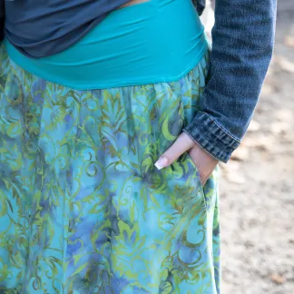 Sukně midi Green Sea | PachaMama.cz