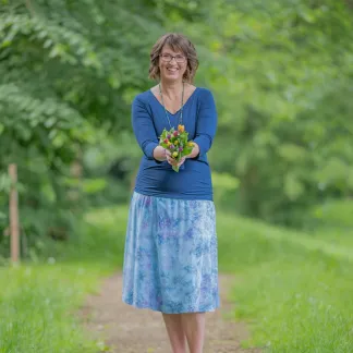 Sukně midi Blue mist Queen | PachaMama.cz