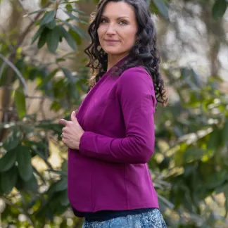 Freya – dámské sako, fuchsiová barva | PachaMama.cz