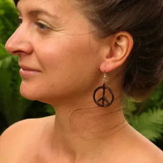 Dřevěné náušnice 