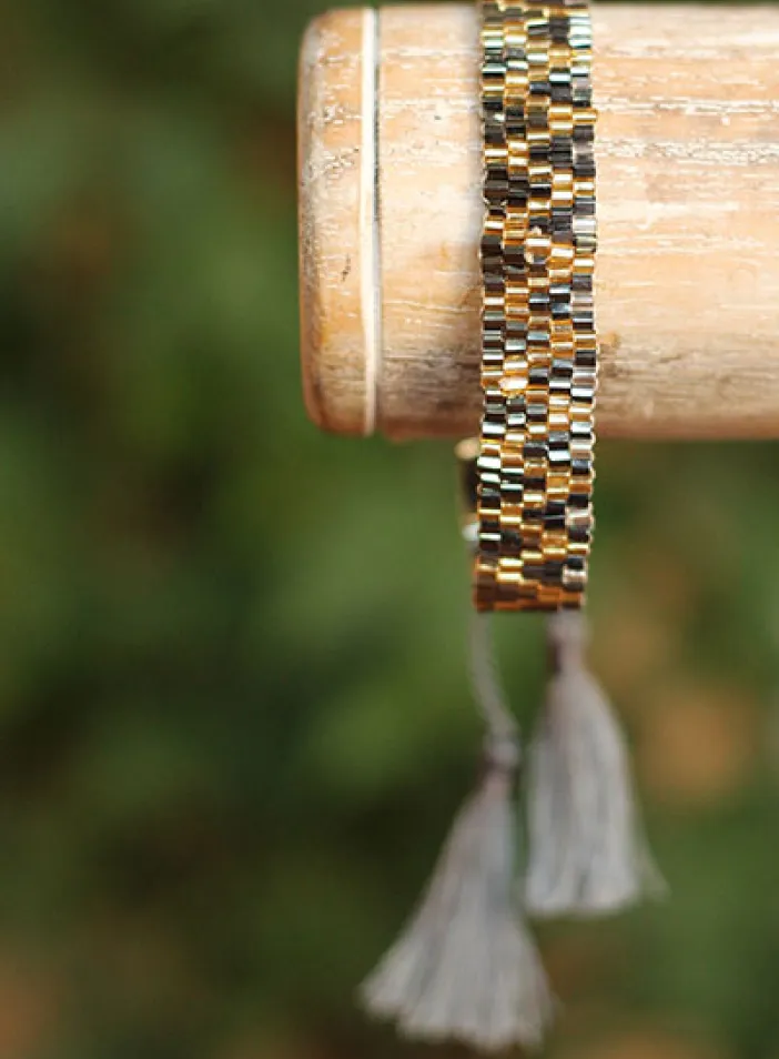 Luxusní, korálkový náramek se vzorem | PachaMama.cz