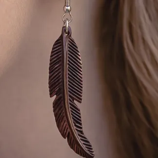 Dřevěné náušnice 