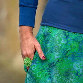 Sukně midi Mint Garden Queen | PachaMama.cz