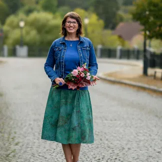 Sukně midi Green Tea | PachaMama.cz