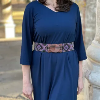 Korálkový opasek s dřevěnou přezkou | PachaMama.cz