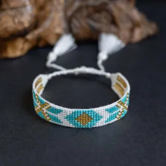 Luxusní náramek z japonských korálků miyuki  | PachaMama.cz