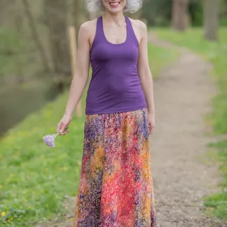 Tílko Lea s všitou braletkou, barva PURPLE | PachaMama.cz