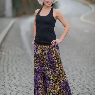 Tílko Lea s všitou braletkou, barva BLACK | PachaMama.cz