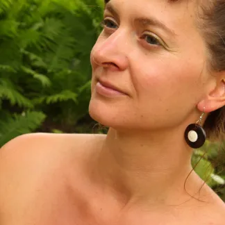 Dřevěné náušnice 