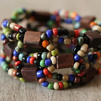 Korálkový náramek, barevný mix | PachaMama.cz