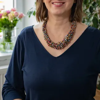 Náhrdelník Diana, korálkový, luxusní, barevný | PachaMama.cz