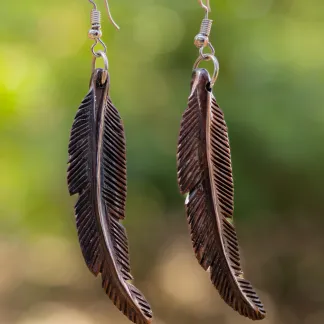 Dřevěné náušnice 