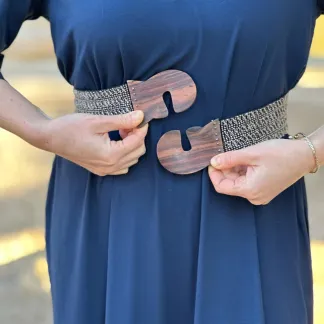 Korálkový opasek s dřevěnou přezkou | PachaMama.cz