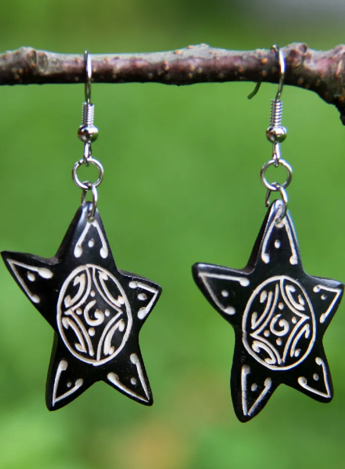 Kostěné náušnice   | PachaMama.cz