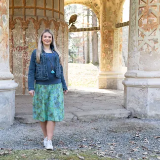 Sukně midi Green Sea | PachaMama.cz