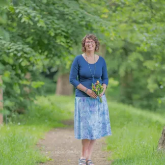 Sukně midi Blue mist Queen | PachaMama.cz