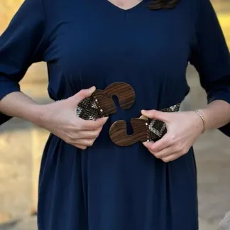 Korálkový opasek s dřevěnou přezkou | PachaMama.cz