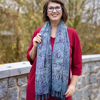 Sarong šedomodrý | PachaMama.cz