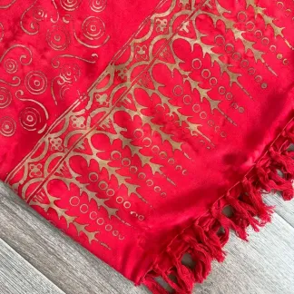 Sarong červený se spirálkami | PachaMama.cz