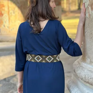 Korálkový opasek s dřevěnou přezkou | PachaMama.cz