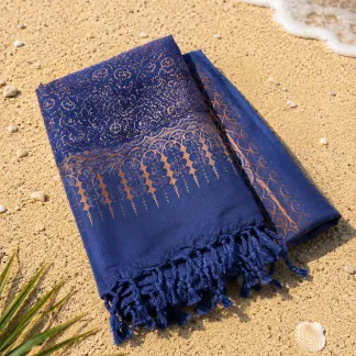 Sarong modrý se spirálkami | PachaMama.cz