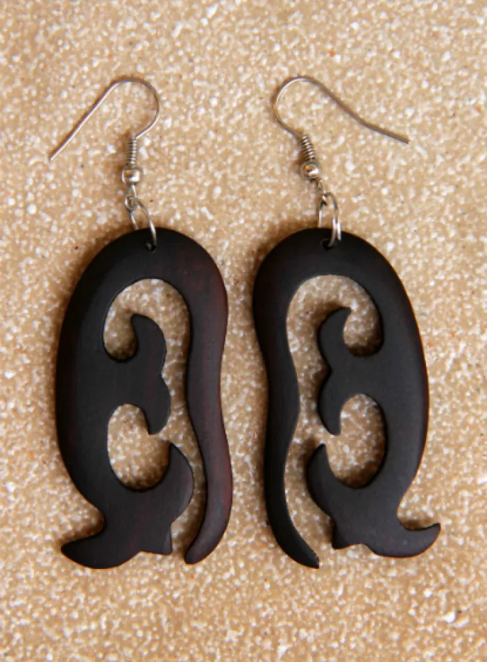 Dřevěné náušnice  | PachaMama.cz