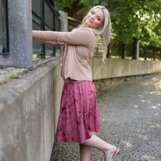 Sukně midi Peony Velvet Queen  | PachaMama.cz