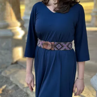 Korálkový opasek s dřevěnou přezkou | PachaMama.cz