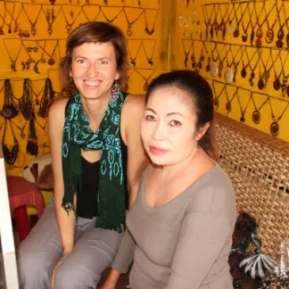 Jehlice dřevěná se spirálou, dvojitá | PachaMama.cz